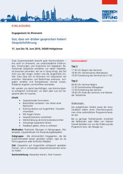 Gut, dass wir dr&uuml;ber gesprochen haben! Gespr&auml;chsf&uuml;hrung