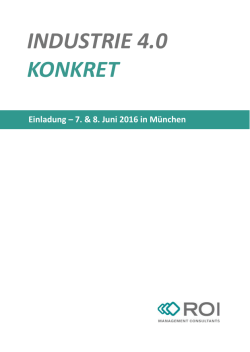 industrie 4.0 konkret - ROI Management Consulting AG