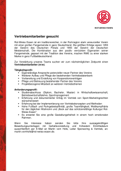 Mitarbeiter Sponsoring & Vertrieb gesucht - Rot