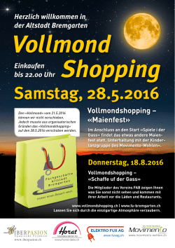 Vollmond Shopping - info-bremgarten.ch info