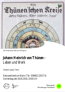 Johann Heinrich von Thünen - Leben und Werk