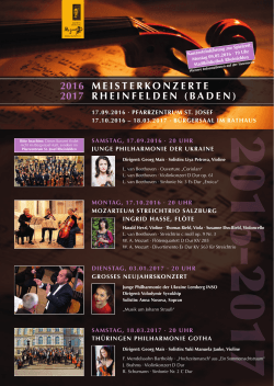 Meisterkonzerte 2016/2017 - Stadt Rheinfelden (Baden)
