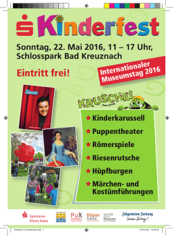 Informationen zum Internationalen Museumstag 2016