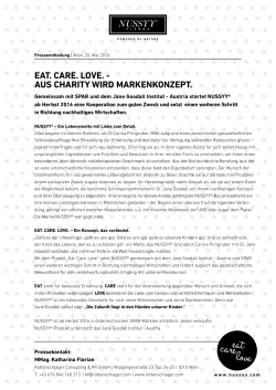 eat. care. love. - aus charity wird markenkonzept.