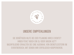 unsere empfehlungen - charles | die eventlocation in aachen