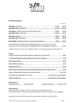 Dienstleistungspreise