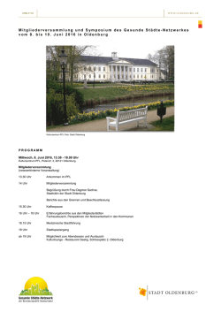 Programm - Gesunde Städte Netzwerk