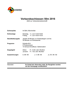 Verbandsschiessen 50m 2016