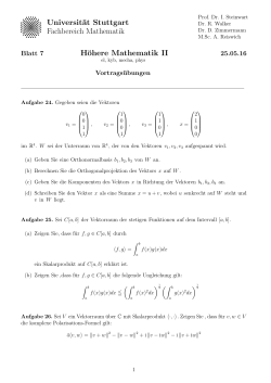 Blatt V7 - Fachbereich Mathematik