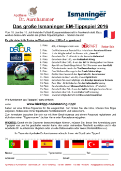 Das große Ismaninger EM-Tippspiel 2016