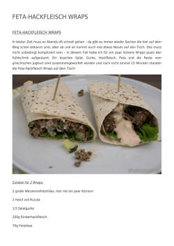 Feta-Hackfleisch Wraps - Katha