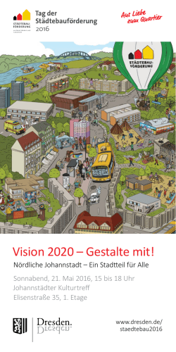 Vision 2020 – Gestalte mit! - Tag der Städtebauförderung