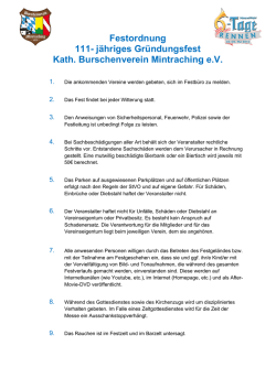 Festordnung - BV Mintraching