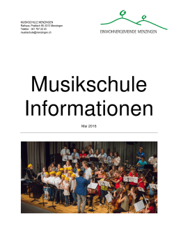 Broschüre Informationen Musikschule