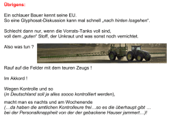 Ein schlauer Bauer kennt seine EU. So eine - Steinfeld