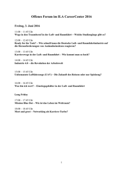 Ideen Offenes Forum - ILA Berlin Air Show 2016