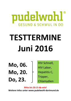 Test-Plakat-Juni - Pudelwohl, Dortmund