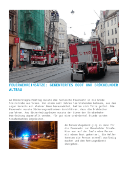 Feuerwehreins&auml;tze: gekentertes Boot und