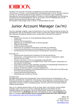Junior Account Manager (w/m)