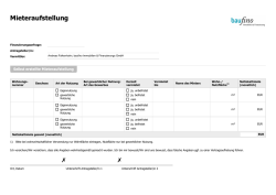 Mieteraufstellung - baufino Immobilien & Finanzierungs GmbH
