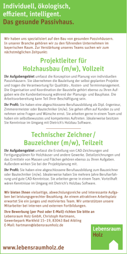 Individuell, &ouml;kologisch, effizient, intelligent. Das gesunde