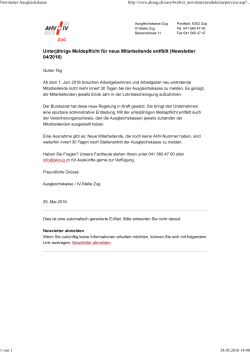 Infos...  - Ausgleichskasse Zug