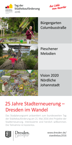 25 Jahre Stadterneuerung – Dresden im Wandel