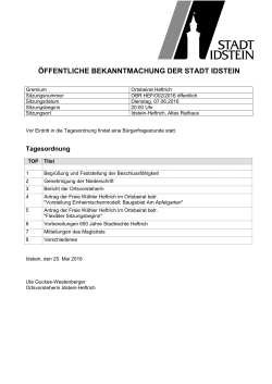 öffentliche bekanntmachung der stadt idstein