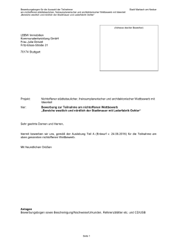 Nichtoffener städteb - Schillerstadt Marbach