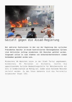 Gezielt gegen die Assad-Regierung - K