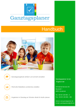 Handbuch - Ganztagsplaner