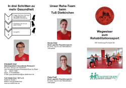 Flyer als PDF-Download: "Wegweiser zum Rehabilitationssport"