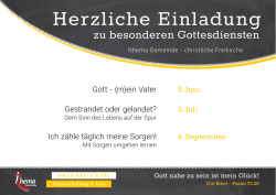 Herzliche Einladung