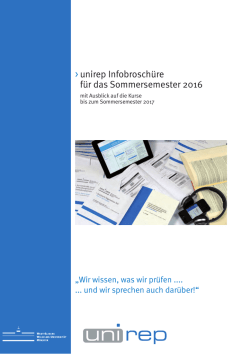 unirep Infobroschuere SS 2016 - Rechtswissenschaftliche Fakult&auml;t
