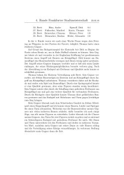 4. Runde Frankfurter Stadtmeisterschaft 23.05.16