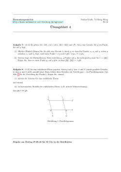 Elementargeometrie SS 16, Übungsblatt 4
