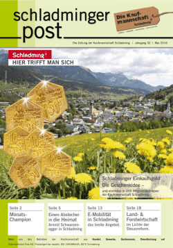 E-Mobilit&auml;t in Schladming in die Heimat Monats