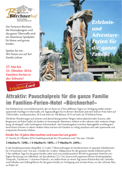 Attraktiv: Pauschalpreis für die ganze Familie im