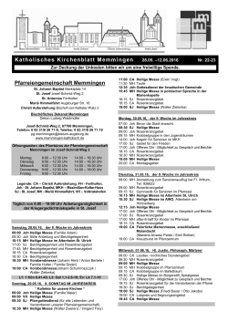Kirchenblatt 2016 Nr. 22-23 - Memmingen