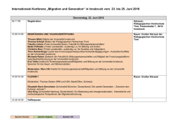 in Innsbruck vom 23. bis 25. Juni 2016