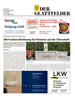 Glattgarage GmbH - Der Glattfelder