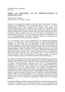Einfluss von Phaseneffekten auf die Tonh&ouml;henverarbeitung im