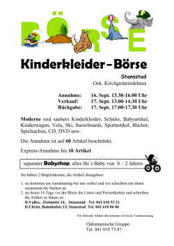 Kinderkleider-Börse