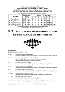 Plakat - Schachfreunde 1974 Heinsberg eV