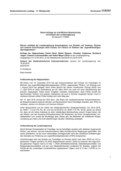 Drucksachen allgemein - Nieders&auml;chsischer Landtag