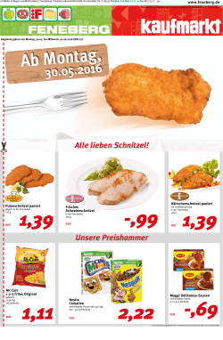 Unsere Preishammer Alle lieben Schnitzel!