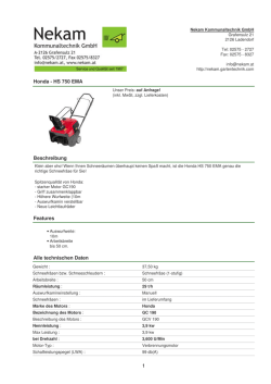Honda - HS 750 EMA Beschreibung Features Alle technischen