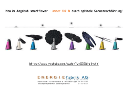 Neu im Angebot: smartflower – immer 100 % durch optimale