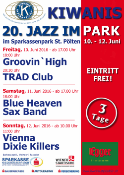 Kiwanis Jazz im Park 2016 - Kiwanis Club St. Pölten