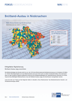 Breitband-Ausbau in Niedersachsen